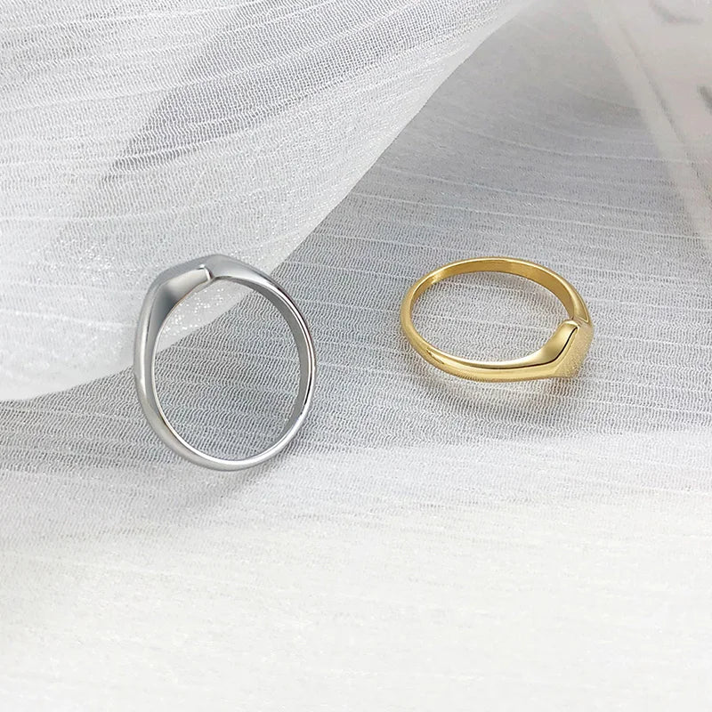 Pinky Ring, Signet Ring, Men Women Ring,Stainless Steel Floral Signet Rings,CZ North Star Celestial Ring