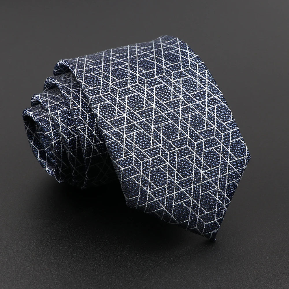 Novelty Men's Tie Floral Feather Elk Geometric Patten Red Blue Neckties Leisure Business Daily Wear Cravat Wedding Party Gift