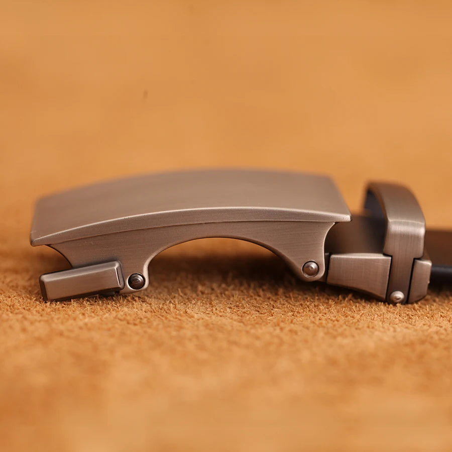 Genuine Cow Leather Automatic Belt For Men Formal Automatic Buckle Belt Genuine Leather Mens business Strap