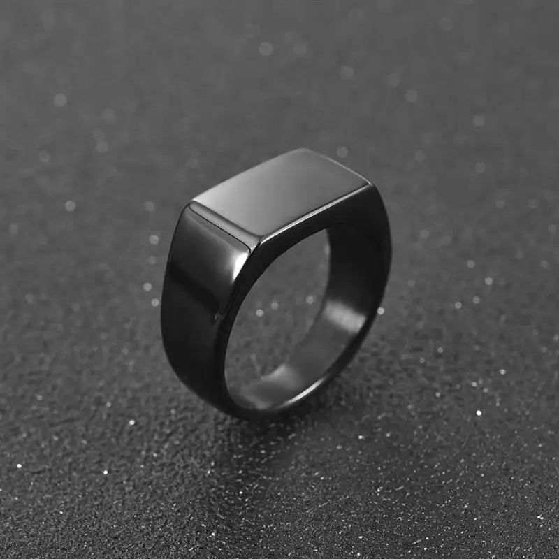 Jiayiqi Classic Frosted/Smooth Tops Men's Rock Punk Rings Cool Fashion Individuality Signet Ring For Women Man Party Jewelry