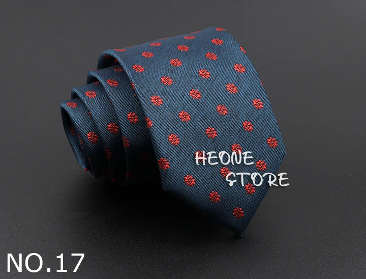 Novelty Men's Tie Floral Feather Elk Geometric Patten Red Blue Neckties Leisure Business Daily Wear Cravat Wedding Party Gift