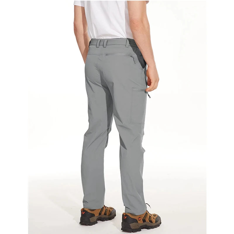MAGCOMSEN Men's Waterproof Hiking Pants with Multi-pockets Ripstop Hard-wearing Quick Dry Casual Cargo Straight Working Pants