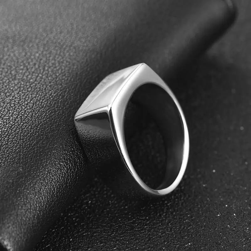 Jiayiqi Classic Frosted/Smooth Tops Men's Rock Punk Rings Cool Fashion Individuality Signet Ring For Women Man Party Jewelry