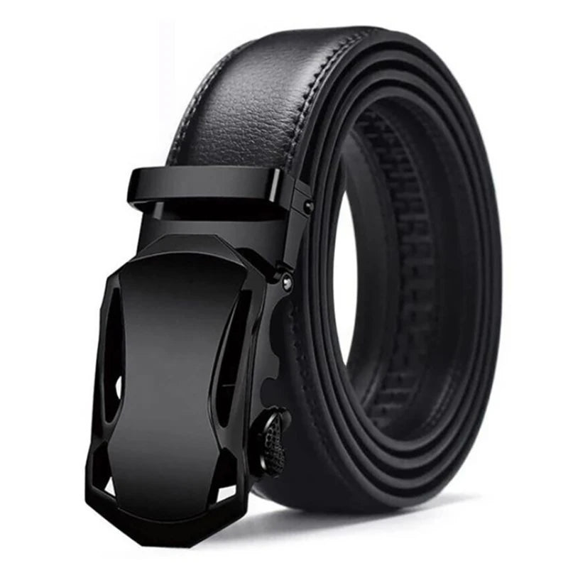 Fashion Business Men'S Belt Genuine Luxury Brand Belt Metal Buckle Belt High-Quality PU Leather Soft Belt With Cargo Pants Jeans
