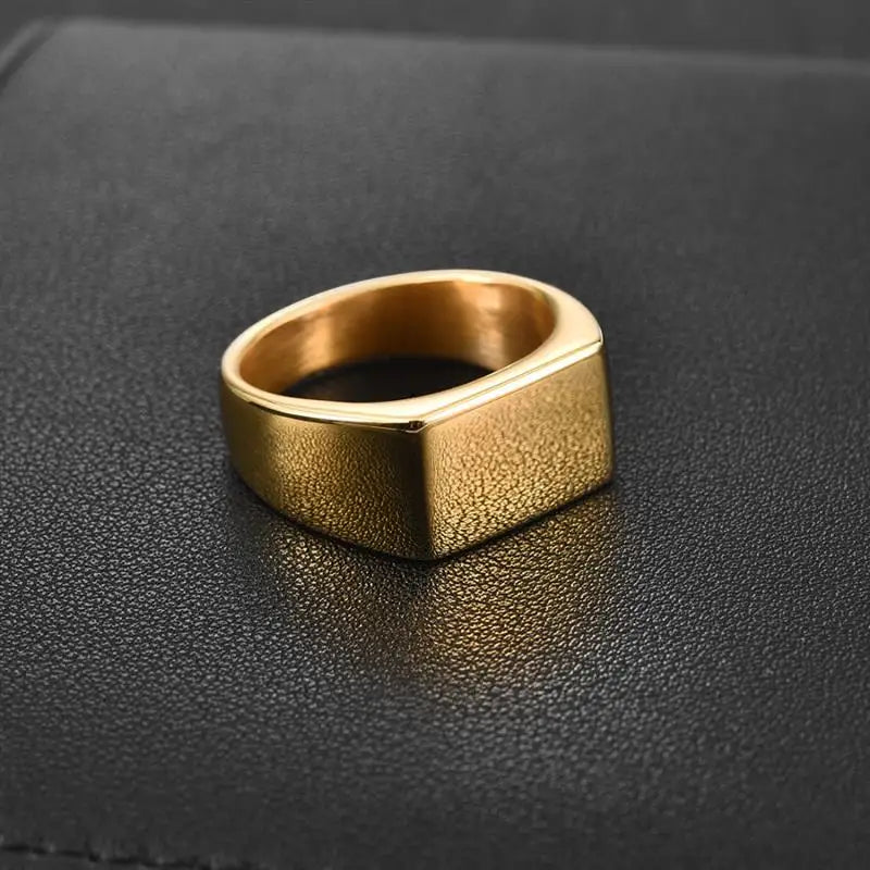 Jiayiqi Classic Frosted/Smooth Tops Men's Rock Punk Rings Cool Fashion Individuality Signet Ring For Women Man Party Jewelry