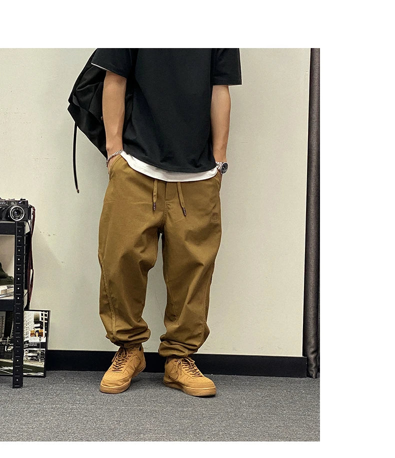Plus Size Japanese Streetwear Oversize Cargo Pants Men Clothing Harajuku Casual Joggers Korean Hip Hop Baggy Trousers Male