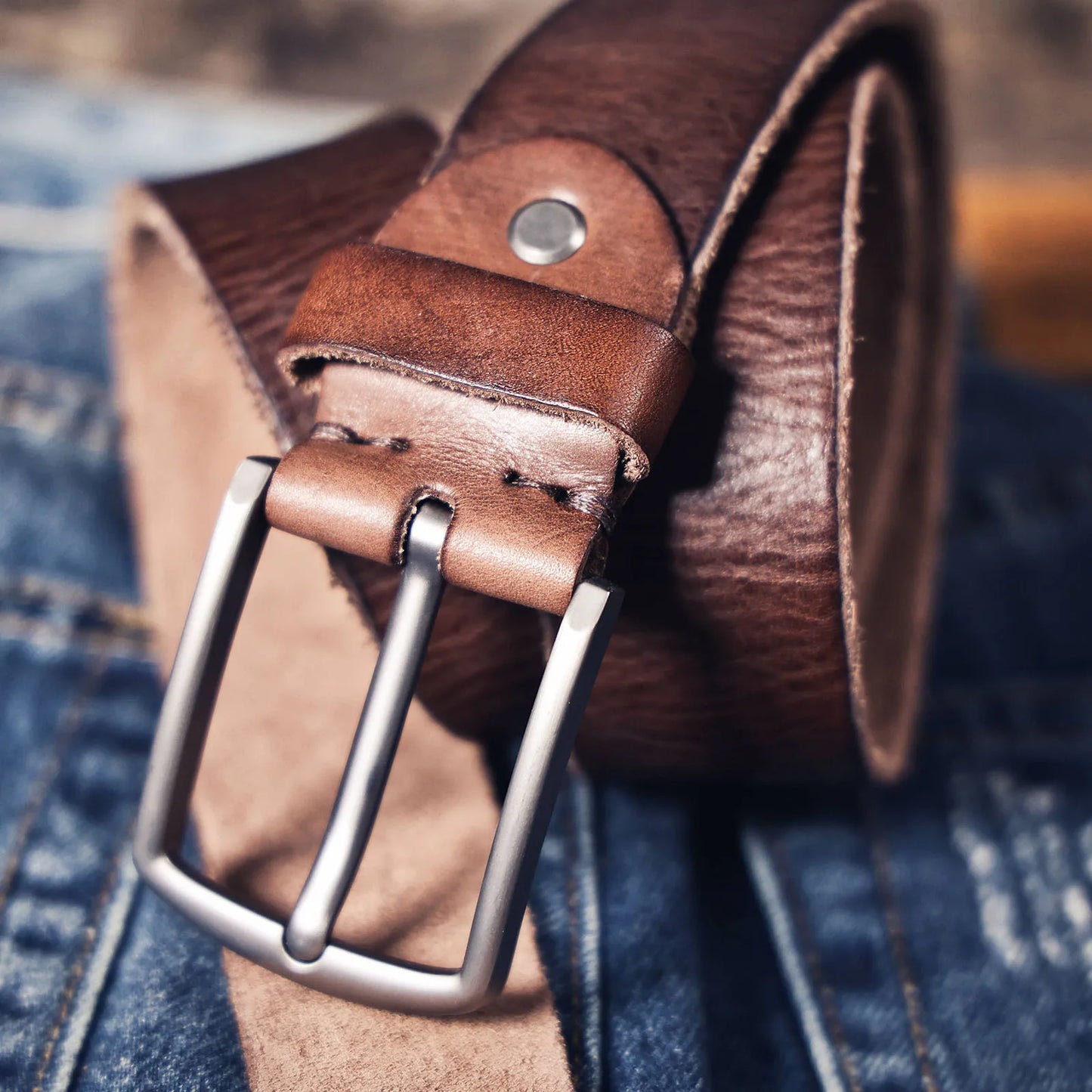 Retro Casual Cowhide Genuine Leather Men's Pin Buckle Belt, StudentBelt, Simple Classic Belt