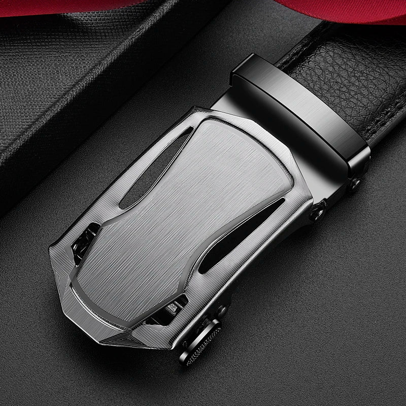 Fashion Business Men'S Belt Genuine Luxury Brand Belt Metal Buckle Belt High-Quality PU Leather Soft Belt With Cargo Pants Jeans