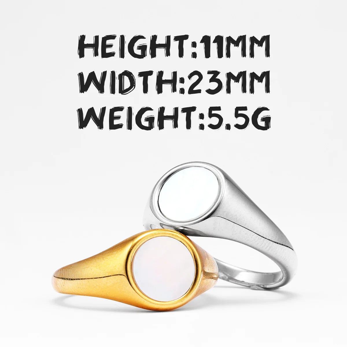 Luxury Aesthetic Shell Men Rings Stainless Steel Women Jewelry Simple Punk Rock Cool Stuff Fashion Accessories Gift Wholesale