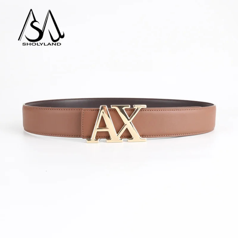 New Trend Fashion Men's Belt Leather Designer Pants Fashion Brand Wide Belt Men's Luxury Fancy Vintage Strap Men's Jeans
