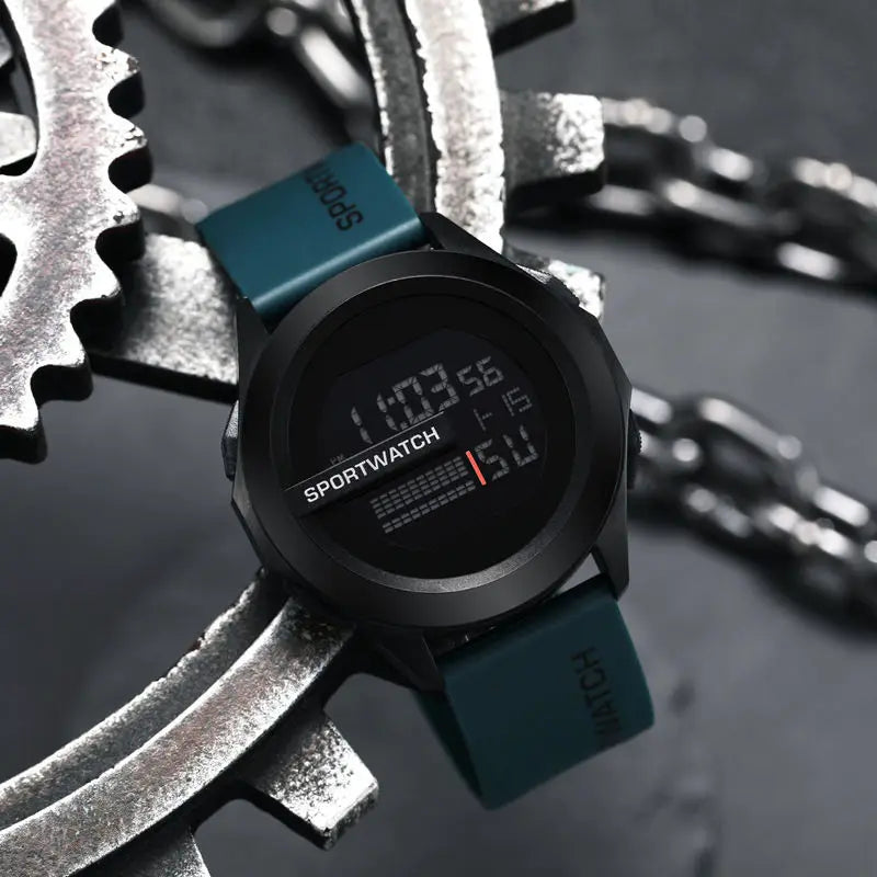Multi functional electronic watch men's large dial luminous electronic watch