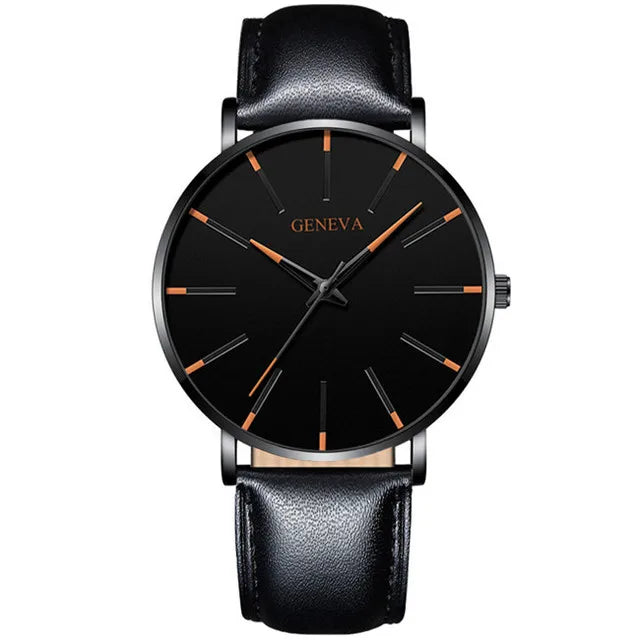 Minimalist Mens Fashion Ultra Thin Watches Simple Men Business Stainless Steel Mesh Belt Quartz Wrist Watch Relogio Masculino