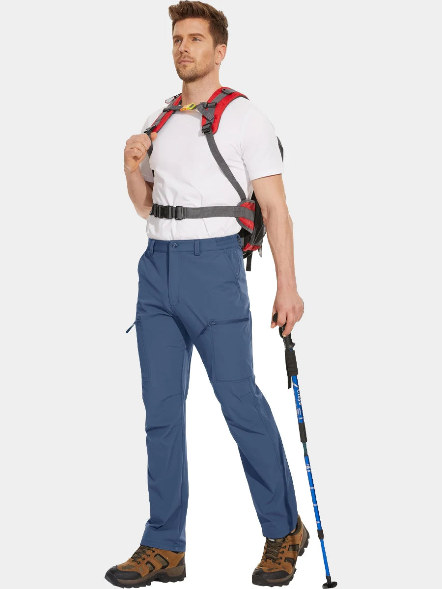 MAGCOMSEN Men's Waterproof Hiking Pants with Multi-pockets Ripstop Hard-wearing Quick Dry Casual Cargo Straight Working Pants