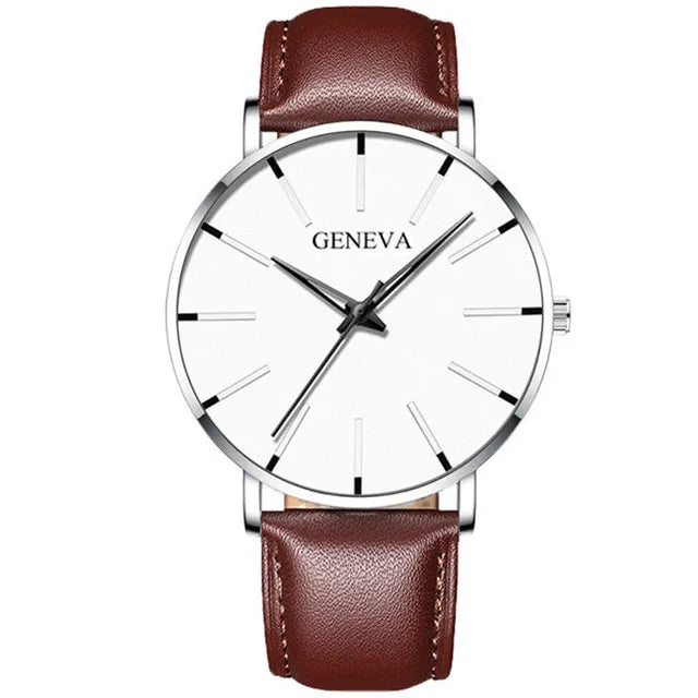 Minimalist Mens Fashion Ultra Thin Watches Simple Men Business Stainless Steel Mesh Belt Quartz Wrist Watch Relogio Masculino