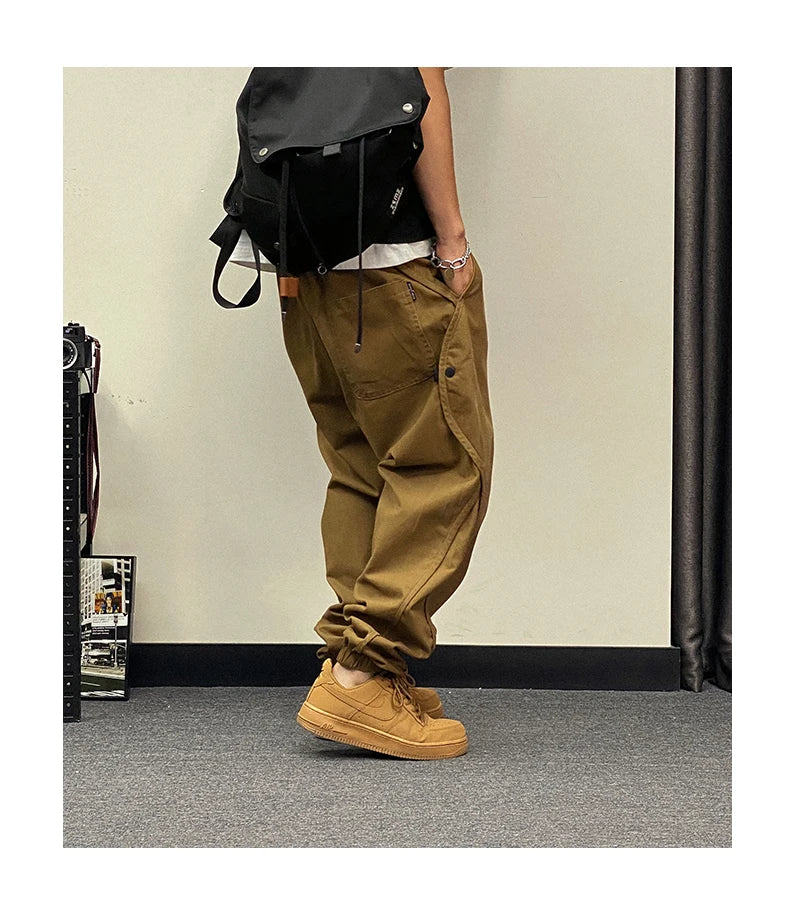 Plus Size Japanese Streetwear Oversize Cargo Pants Men Clothing Harajuku Casual Joggers Korean Hip Hop Baggy Trousers Male