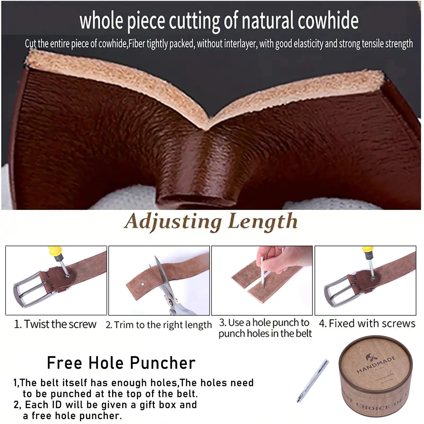 Retro Casual Cowhide Genuine Leather Men's Pin Buckle Belt, StudentBelt, Simple Classic Belt