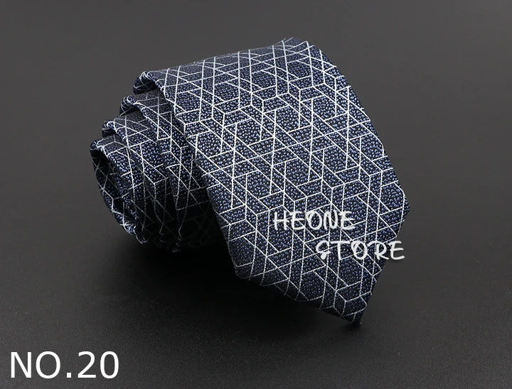 Novelty Men's Tie Floral Feather Elk Geometric Patten Red Blue Neckties Leisure Business Daily Wear Cravat Wedding Party Gift
