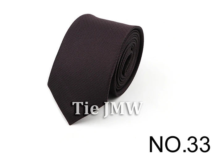 6cm Casual Ties For Men Skinny Tie Fashion Polyester Plaid Strip Necktie Business Slim Shirt Accessories Gift Cravate NO.31-61
