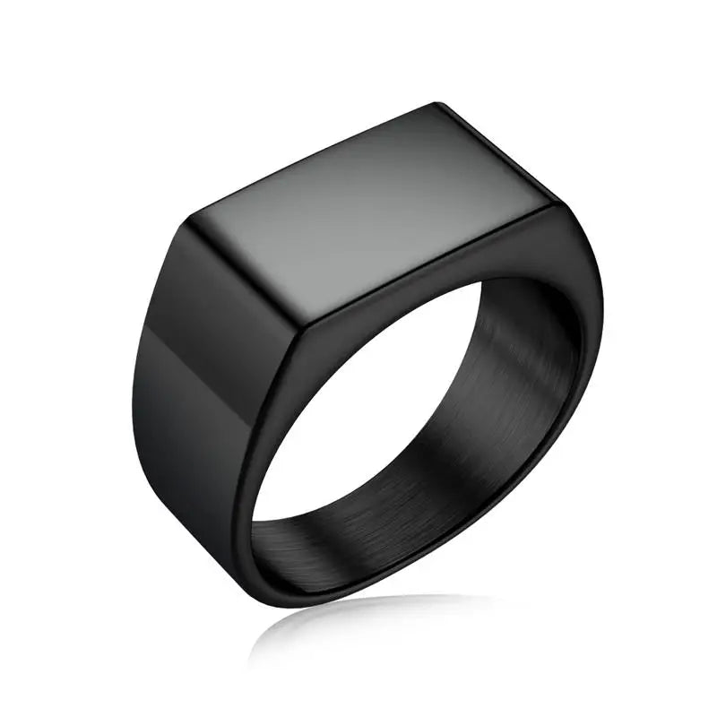 Jiayiqi Classic Frosted/Smooth Tops Men's Rock Punk Rings Cool Fashion Individuality Signet Ring For Women Man Party Jewelry