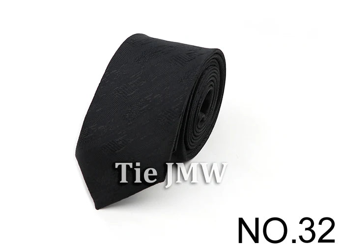 6cm Casual Ties For Men Skinny Tie Fashion Polyester Plaid Strip Necktie Business Slim Shirt Accessories Gift Cravate NO.31-61