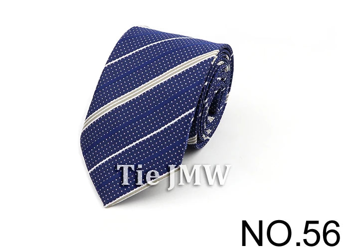 6cm Casual Ties For Men Skinny Tie Fashion Polyester Plaid Strip Necktie Business Slim Shirt Accessories Gift Cravate NO.31-61