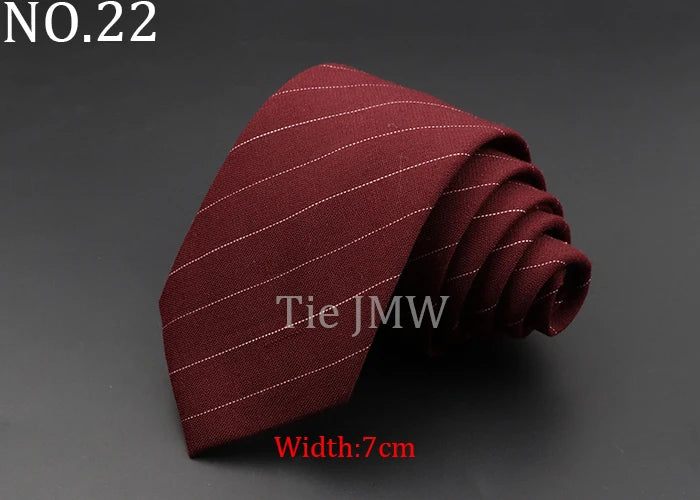 Mens Ties 6cm Classic Cotton Handmade Skinny Grey Plaid Neckties Striped Narrow Collar Slim Cashmere Casual Tie Accessories Gift