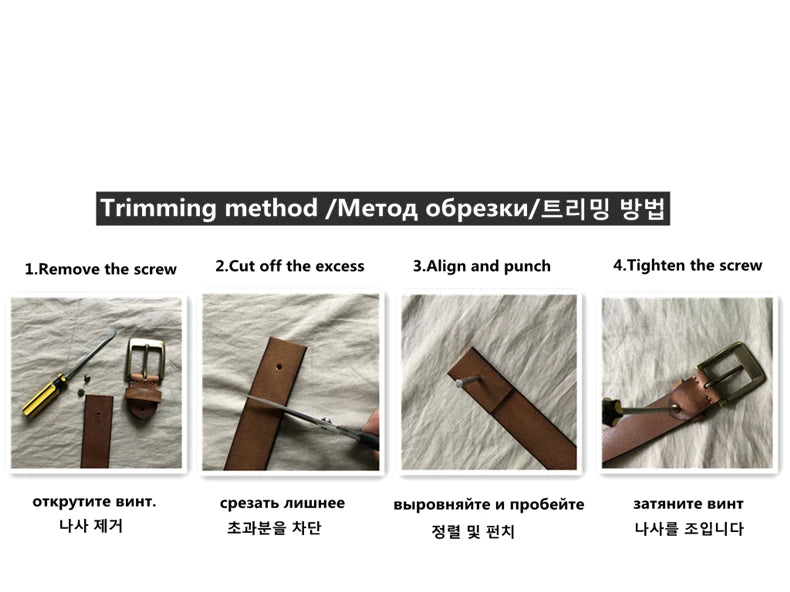 3.8cm Male Leather Copper Buckle Handmade First Pure Cowhide Retro All-match Casual Jeans Soft Belt Brown Black Luxury