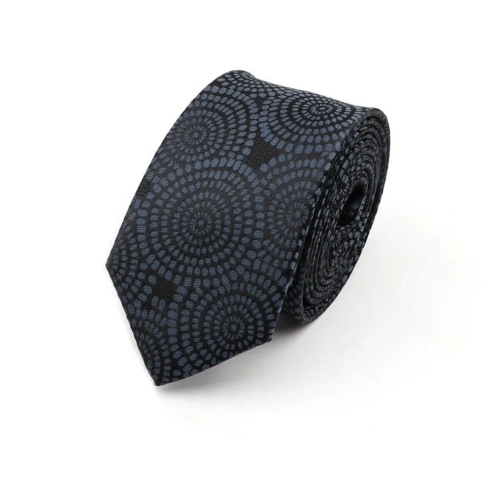 6cm Casual Ties For Men Skinny Tie Fashion Polyester Plaid Strip Necktie Business Slim Shirt Accessories Gift Cravate NO.31-61