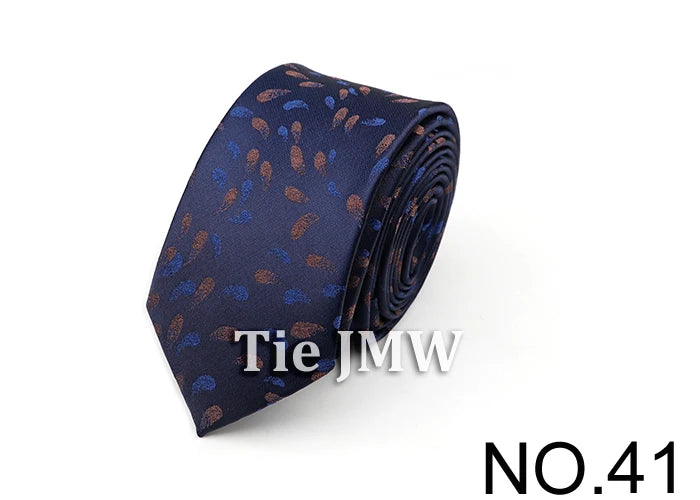 6cm Casual Ties For Men Skinny Tie Fashion Polyester Plaid Strip Necktie Business Slim Shirt Accessories Gift Cravate NO.31-61