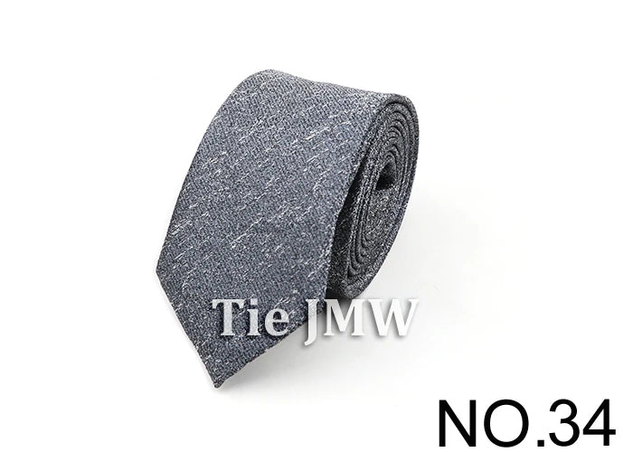 6cm Casual Ties For Men Skinny Tie Fashion Polyester Plaid Strip Necktie Business Slim Shirt Accessories Gift Cravate NO.31-61