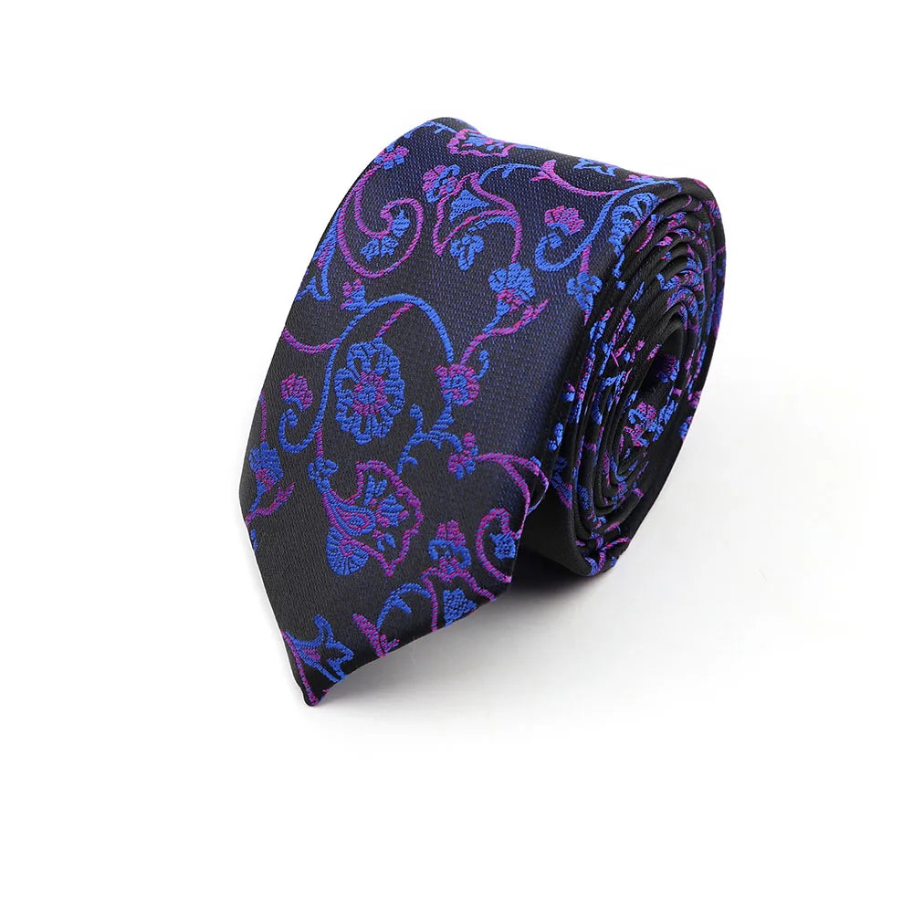 6cm Casual Ties For Men Skinny Tie Fashion Polyester Plaid Strip Necktie Business Slim Shirt Accessories Gift Cravate NO.31-61