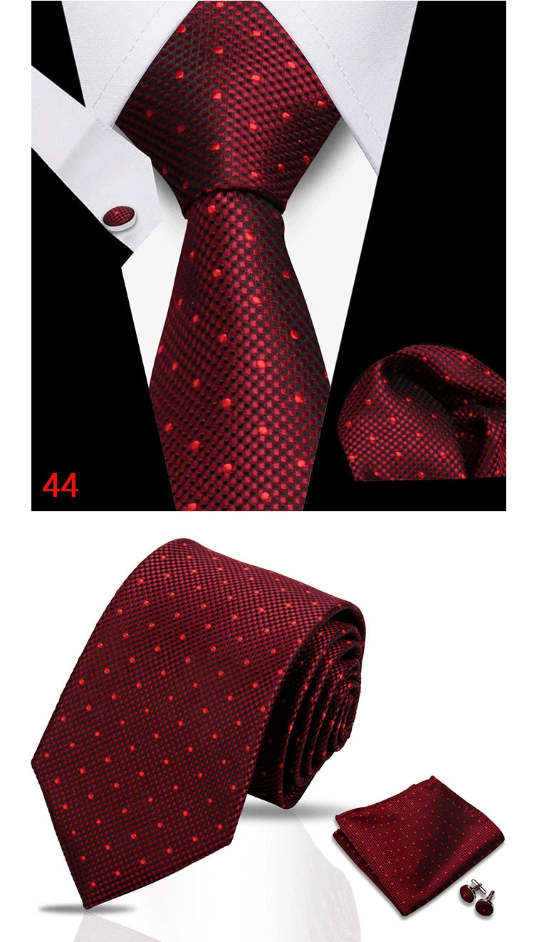 HUISHI 3-Pieces Blue Business Men's Tie Set Handmade NeckTie Men Formal Luxury Wedding High Quality Gravata Suit Accessories