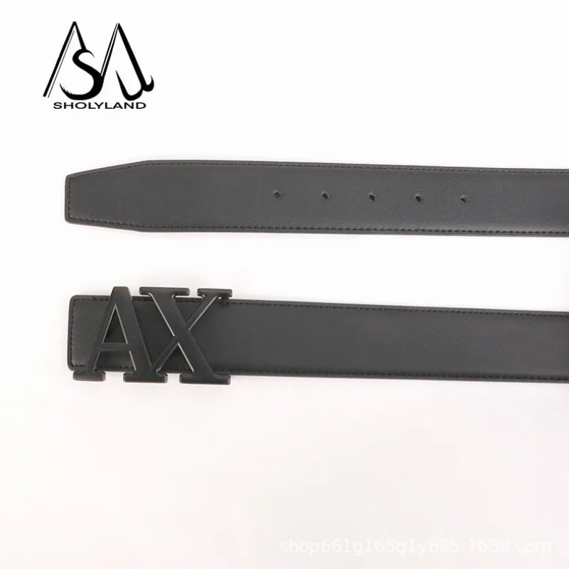 New Trend Fashion Men's Belt Leather Designer Pants Fashion Brand Wide Belt Men's Luxury Fancy Vintage Strap Men's Jeans