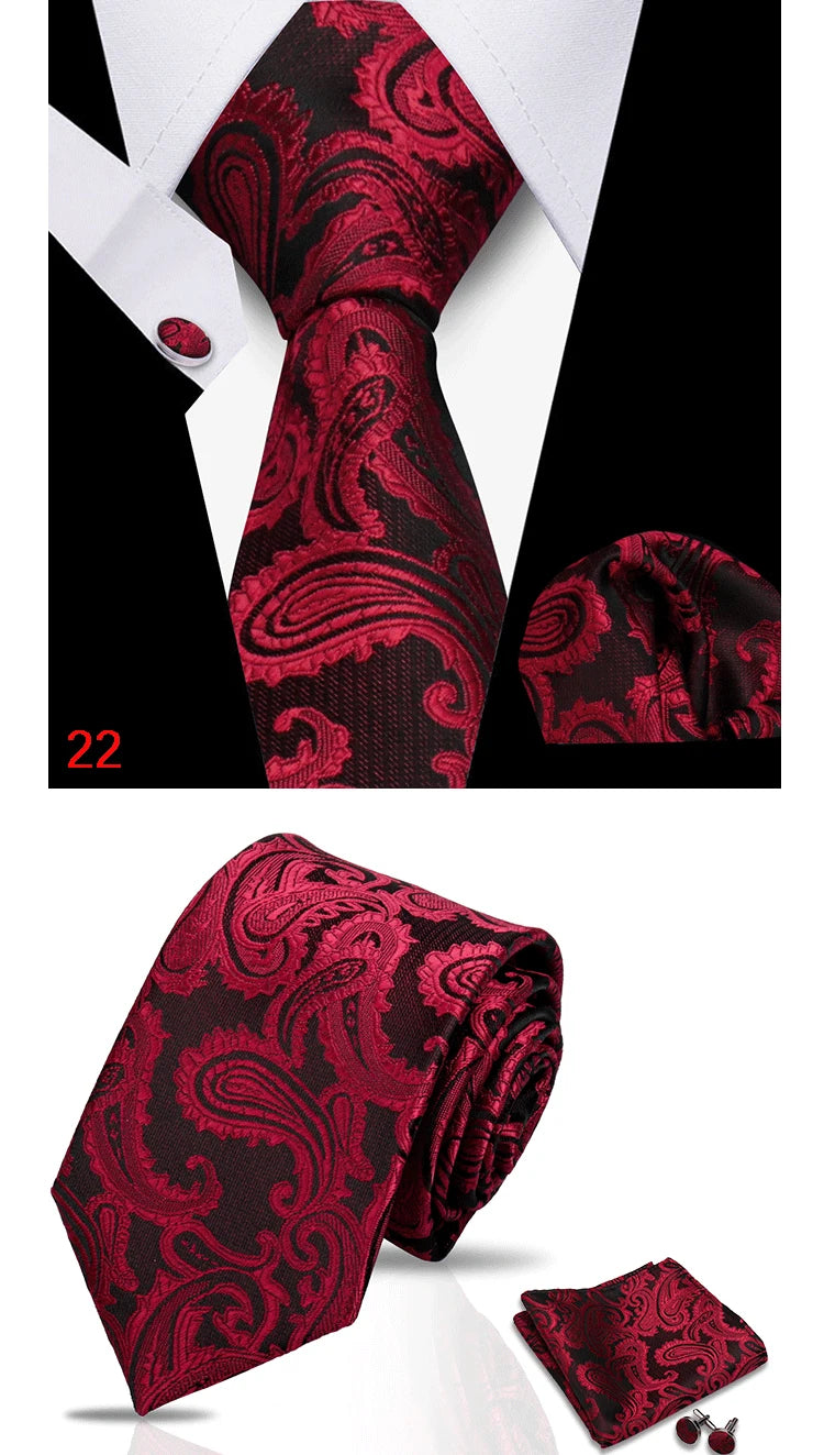 HUISHI 3-Pieces Blue Business Men's Tie Set Handmade NeckTie Men Formal Luxury Wedding High Quality Gravata Suit Accessories