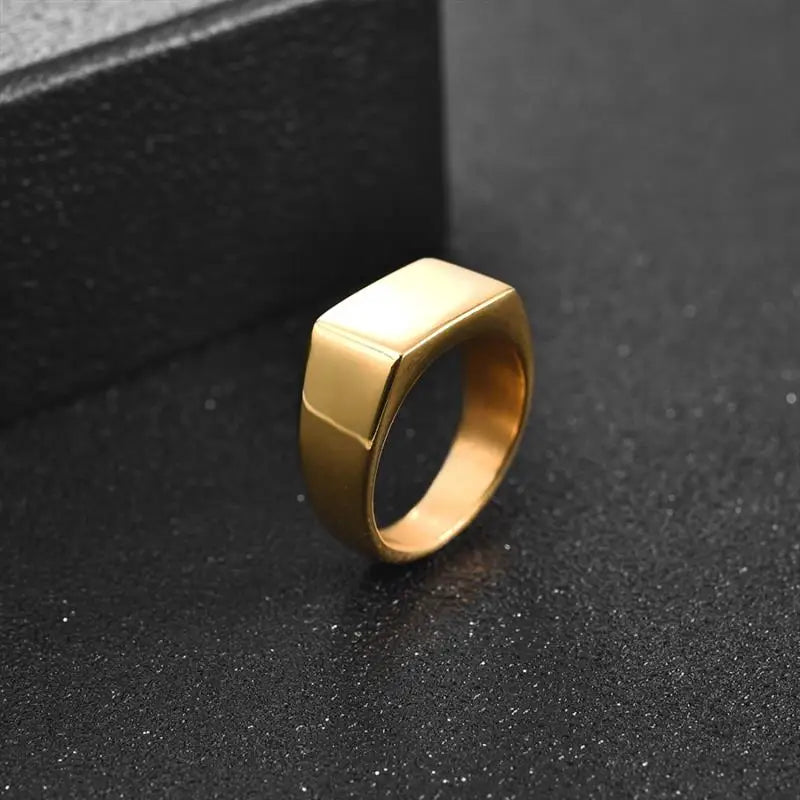 Jiayiqi Classic Frosted/Smooth Tops Men's Rock Punk Rings Cool Fashion Individuality Signet Ring For Women Man Party Jewelry
