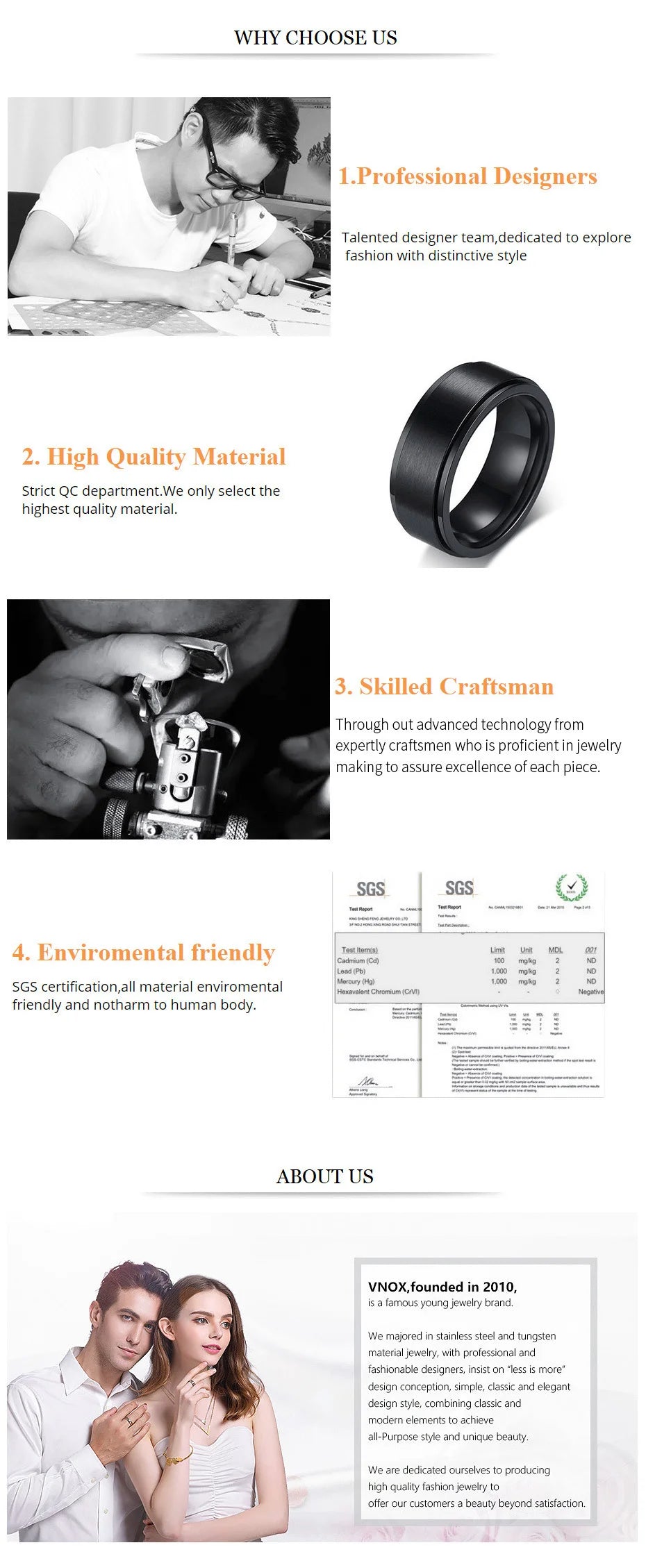 Vnox Big Stone Ring for Men Black Gold Color Stainless Steel Chunky Male Alliance Punk Jewelry