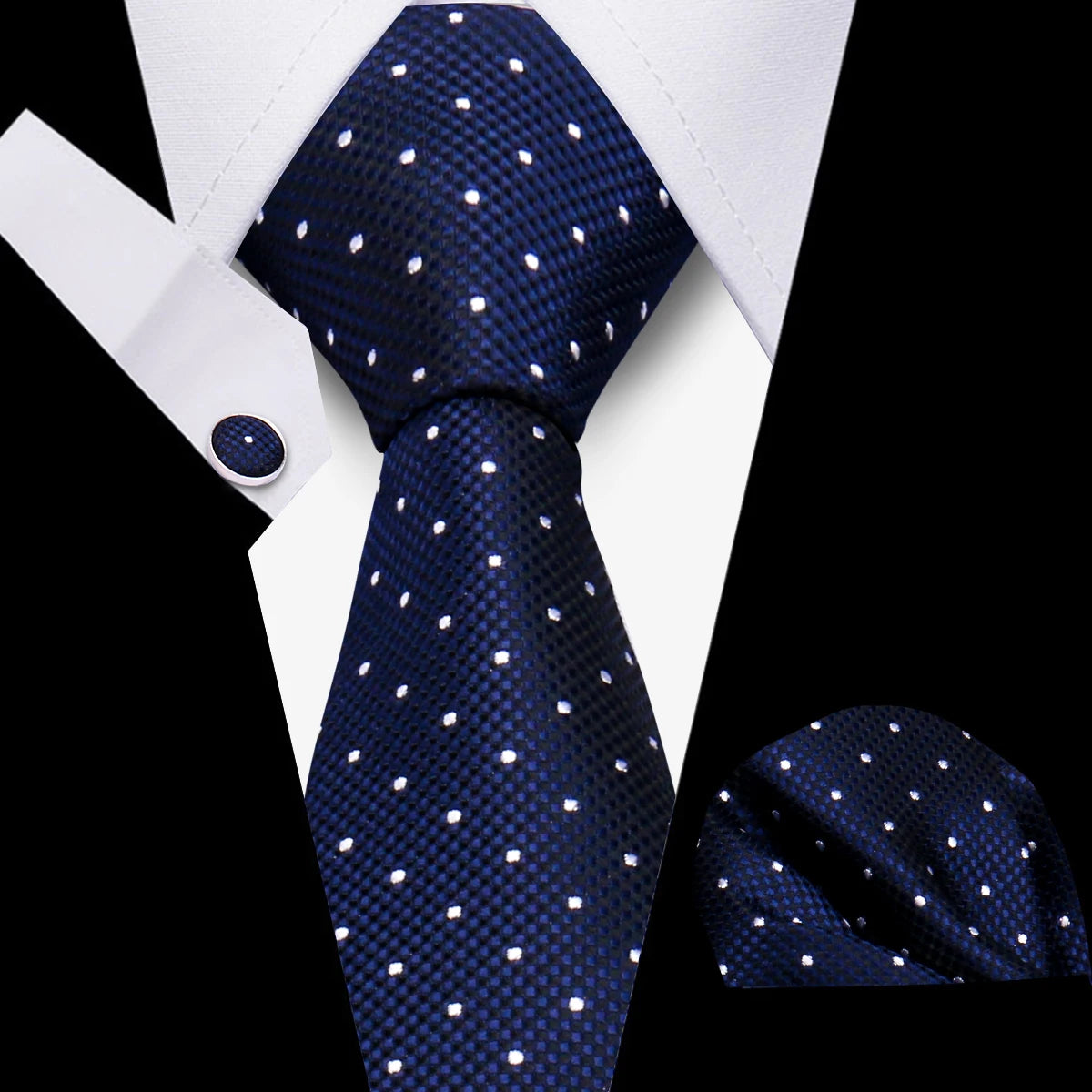 HUISHI 3-Pieces Blue Business Men's Tie Set Handmade NeckTie Men Formal Luxury Wedding High Quality Gravata Suit Accessories