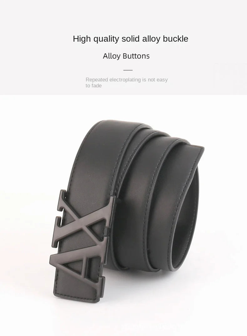 New Trend Fashion Men's Belt Leather Designer Pants Fashion Brand Wide Belt Men's Luxury Fancy Vintage Strap Men's Jeans