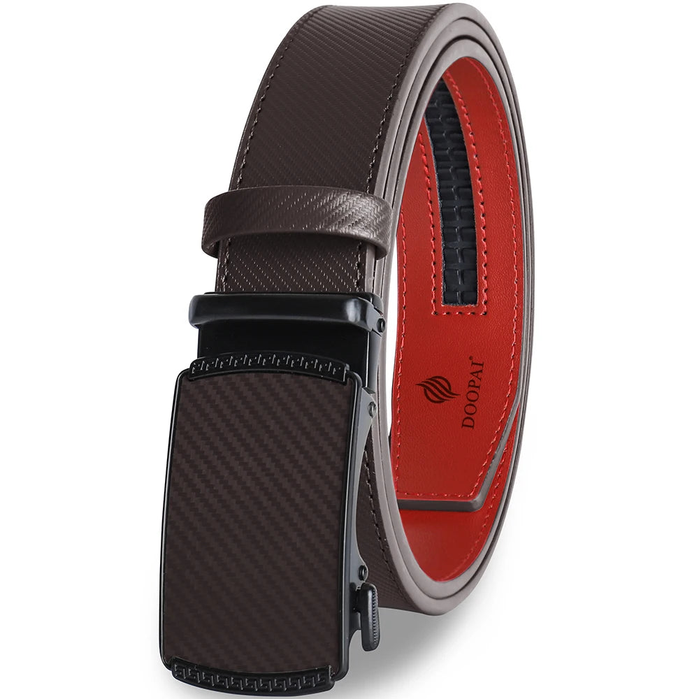 125cm Men Belts  Automatic Buckle Leather Waist Strap Male Waistband Mens High Quality Girdle Belts for Women Men Gifts