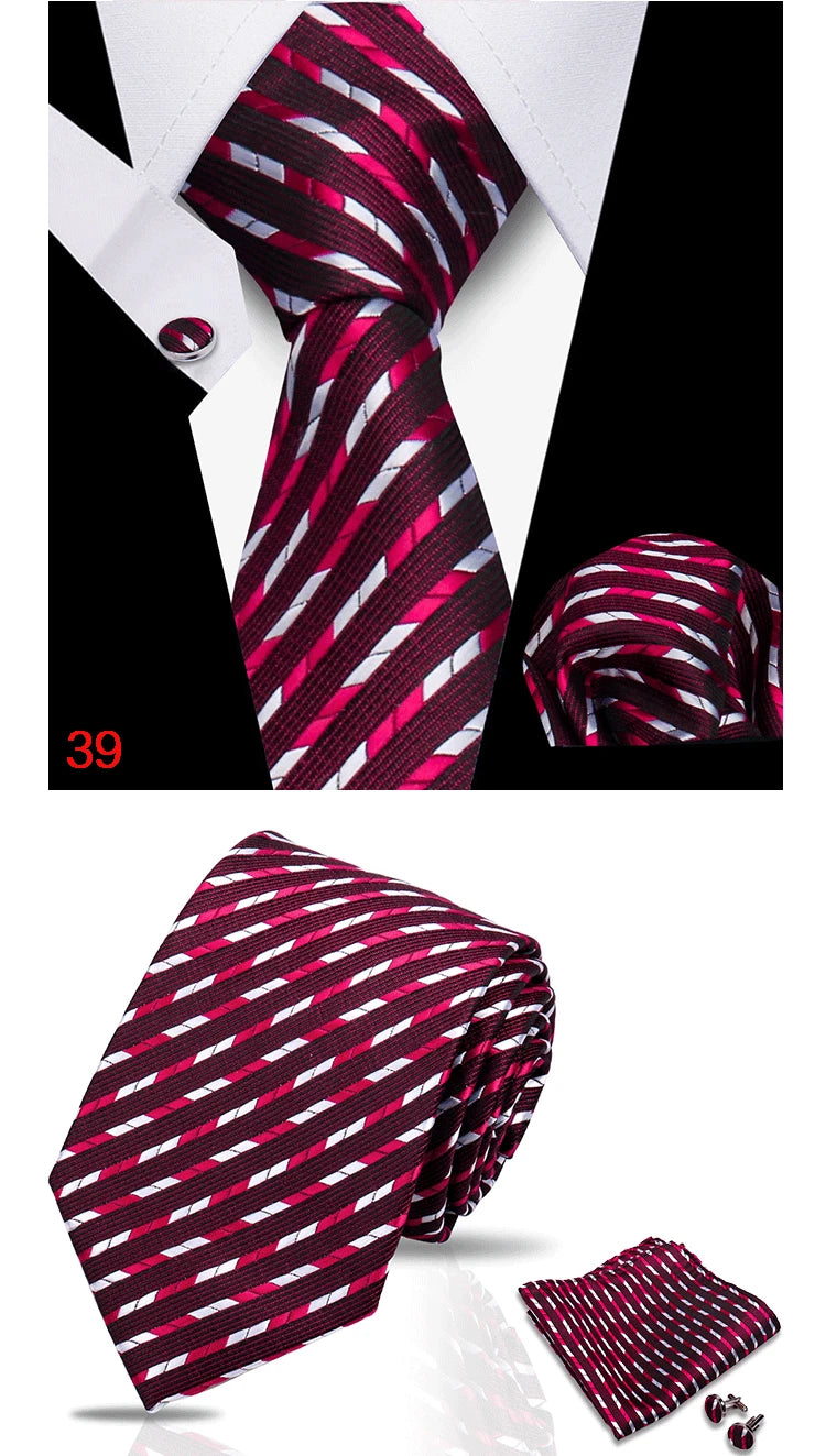 HUISHI 3-Pieces Blue Business Men's Tie Set Handmade NeckTie Men Formal Luxury Wedding High Quality Gravata Suit Accessories