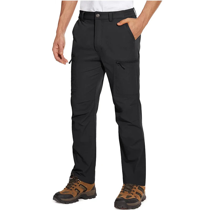 MAGCOMSEN Men's Waterproof Hiking Pants with Multi-pockets Ripstop Hard-wearing Quick Dry Casual Cargo Straight Working Pants