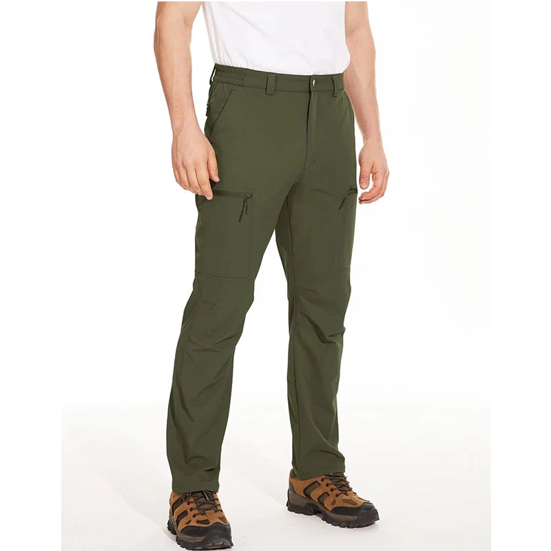MAGCOMSEN Men's Waterproof Hiking Pants with Multi-pockets Ripstop Hard-wearing Quick Dry Casual Cargo Straight Working Pants