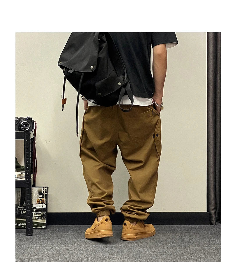 Plus Size Japanese Streetwear Oversize Cargo Pants Men Clothing Harajuku Casual Joggers Korean Hip Hop Baggy Trousers Male