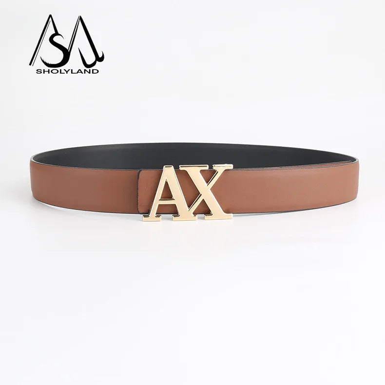 New Trend Fashion Men's Belt Leather Designer Pants Fashion Brand Wide Belt Men's Luxury Fancy Vintage Strap Men's Jeans