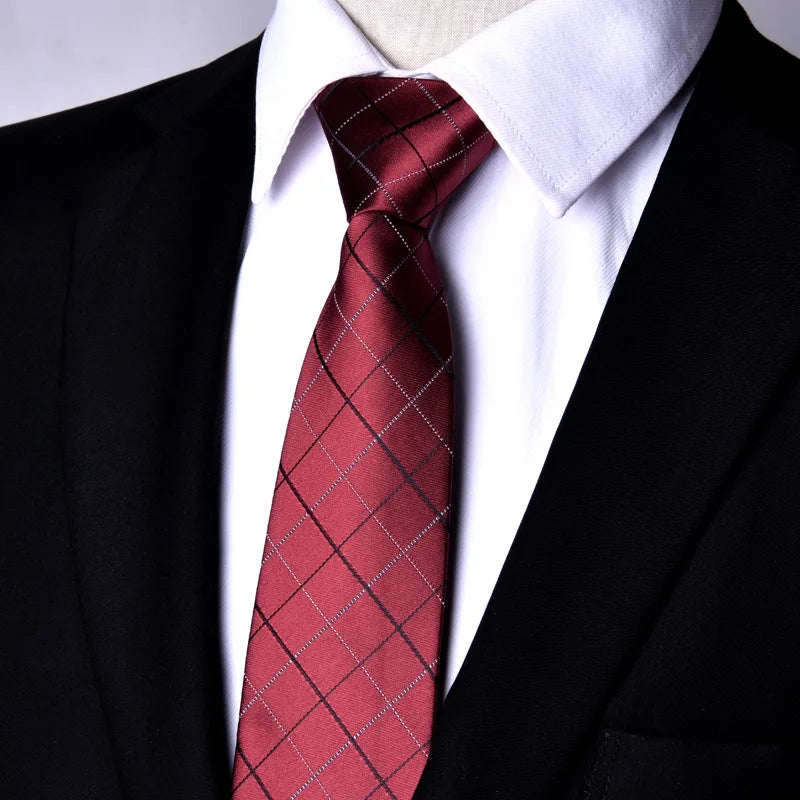 NEW Paisley Zipper Ties for Men 7CM Skinny Neck Tie Solid Striped Neckties Men's Automatic Zipper Tie Blue Lazy Ties