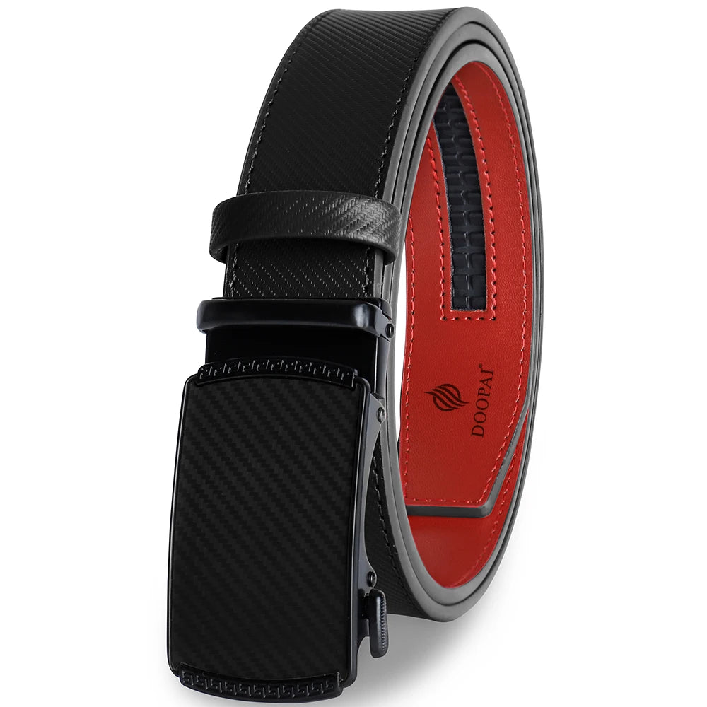 125cm Men Belts  Automatic Buckle Leather Waist Strap Male Waistband Mens High Quality Girdle Belts for Women Men Gifts