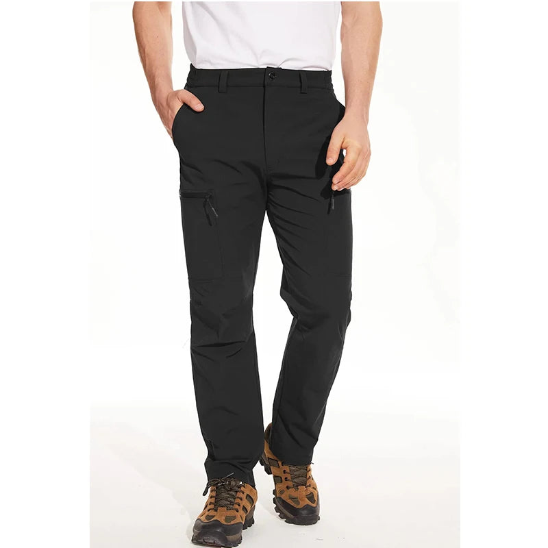 MAGCOMSEN Men's Waterproof Hiking Pants with Multi-pockets Ripstop Hard-wearing Quick Dry Casual Cargo Straight Working Pants