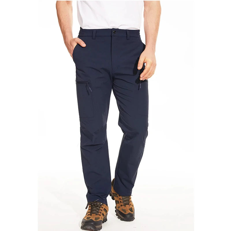 MAGCOMSEN Men's Waterproof Hiking Pants with Multi-pockets Ripstop Hard-wearing Quick Dry Casual Cargo Straight Working Pants