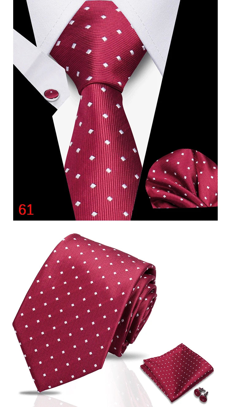 HUISHI 3-Pieces Blue Business Men's Tie Set Handmade NeckTie Men Formal Luxury Wedding High Quality Gravata Suit Accessories