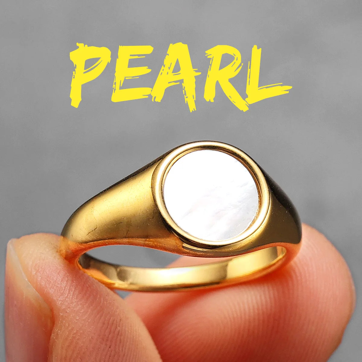 Luxury Aesthetic Shell Men Rings Stainless Steel Women Jewelry Simple Punk Rock Cool Stuff Fashion Accessories Gift Wholesale
